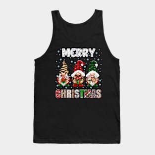 Merry Christmas Gnome Family Funny Xmas Tree Women Men Kids Tank Top